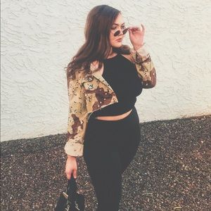 Cropped Desert Camo Jacket